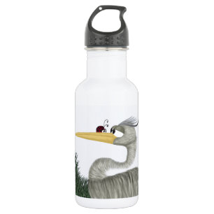 Bouteille D'eau Cute Heron et Ladybug