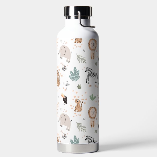 Bouteille D'eau Cute Jungle Rainforest Animaux Motif (Droite)