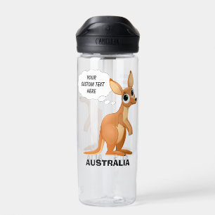 Bouteille D'eau Cute Kangaroo texte personnalisé