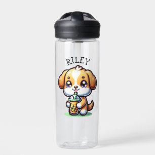 Bouteille D'eau Cute Kawaii Chien chiot avec Thé à bulle Personnal