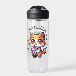 Bouteille D'eau Cute Kawaii Kitten avec thé à bulle Personnalisé