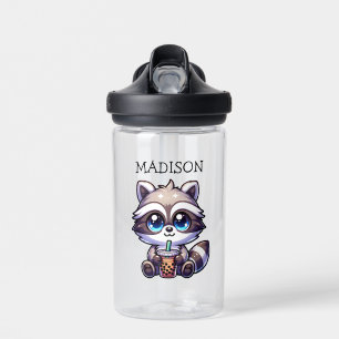 Bouteille D'eau Cute Kawaii Raccoon avec thé bulle Personnalisé