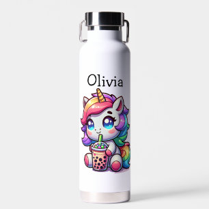 Bouteille D'eau Cute Kawaii Unicorne avec thé bulle Personnalisé