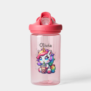 Bouteille D'eau Cute Kawaii Unicorne avec thé bulle Personnalisé