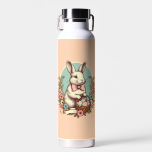 Bouteille D'eau Cute, lapin de Pâques vintage/oeuf/panier