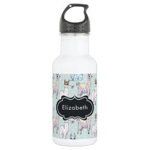 Bouteille D'eau Cute Llama Motif Pois