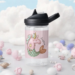 Bouteille D'eau Cute Mermaid Unicorn avec nom