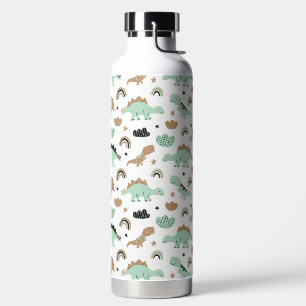 Bouteille D'eau Cute Mint Green Dinosaur Motif