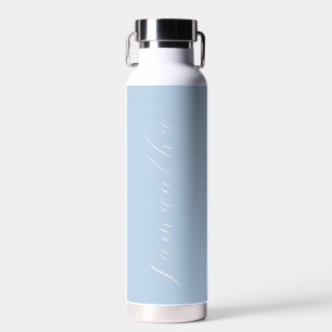 Bouteille D'eau Cute Moderne Lumière Bleue Calligraphie Nom person