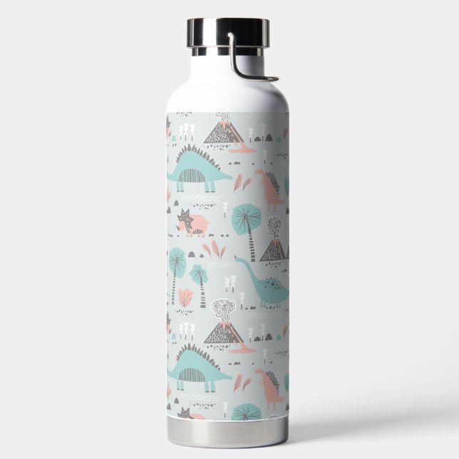 Bouteille D'eau Cute Pastel Dinosaur Motif (Droite)