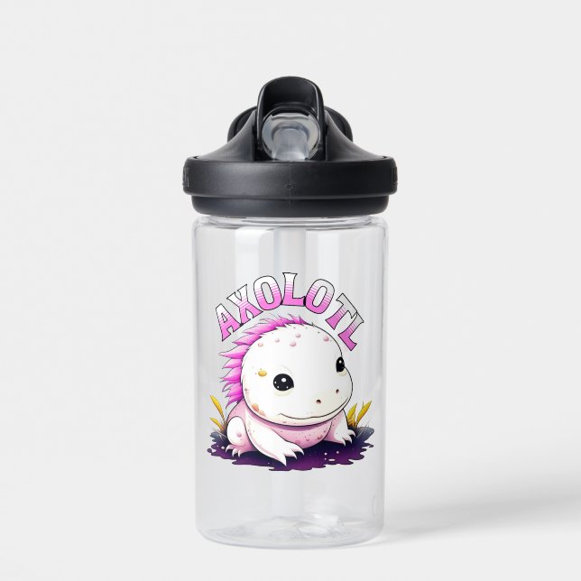 Bouteille D'eau Cute personnalisée Kawaii Axolotl (Avant)