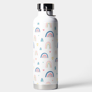 Bouteille D'eau Cute Rainbows & Hearts Motif