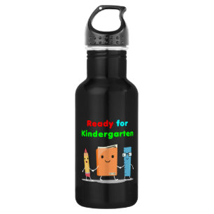 Bouteille D'eau Cute Ready for Kindergarten School Book Dark Color