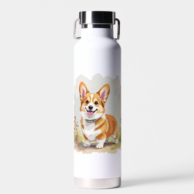 Bouteille D'eau Cute Red Pembroke Welsh Corgi Dog (Avant)