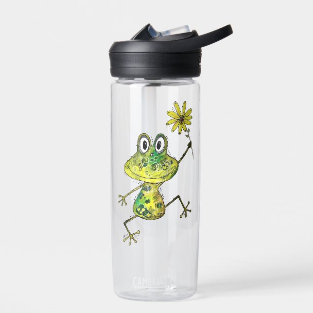 Bouteille D'eau Cute Whimsical Happy Frog (Gauche)