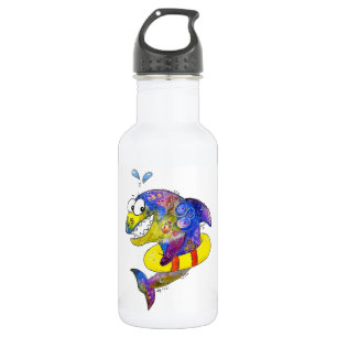 Bouteille D'eau Cute Whimsical Requin coloré en flotteur