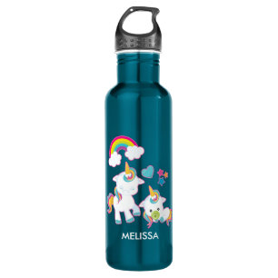 Bouteille D'eau Cute White Unicorns Magical Mama & Baby