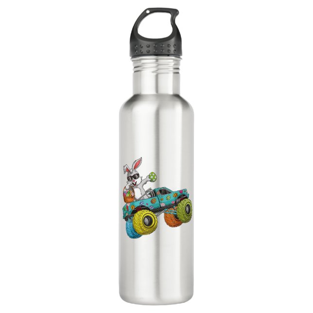 Bouteille D'eau Dabbing Bunny Happy Easter Monster Truck Lovers Ki (Devant)