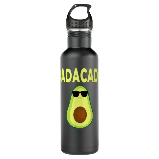 Bouteille D'eau Dadacado Amusant Avocado Papa Fête des pères Papa  (Devant)
