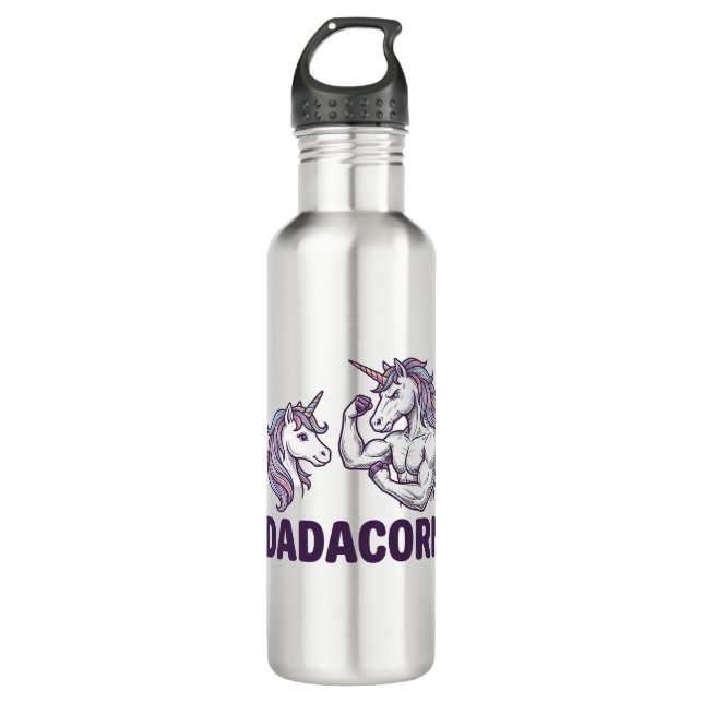 Bouteille D'eau Dadacorn Funny Licorne Papa Conception De Chemise  (Devant)