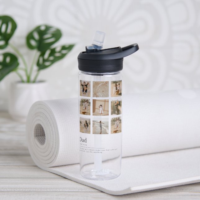 Bouteille D'eau #DadIdealNounWaterBottle (Yoga (pivotée))