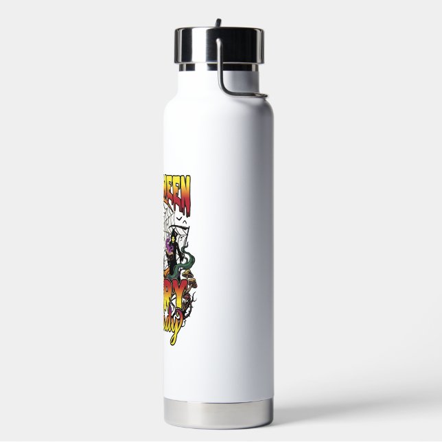 Bouteille D'eau Dame de chat effrayante Halloween Faucheuse Lune M (Gym)