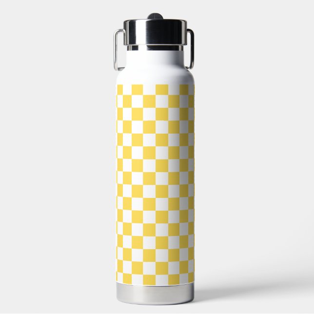 Bouteille D'eau Damier jaune visuel classique  (Salle de sport)