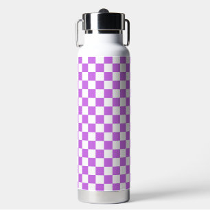 Bouteille D'eau Damier magenta visuel classique