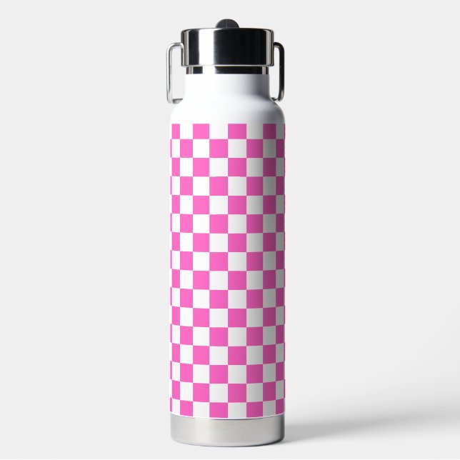 Bouteille D'eau Damier rose visuel classique (Salle de sport)