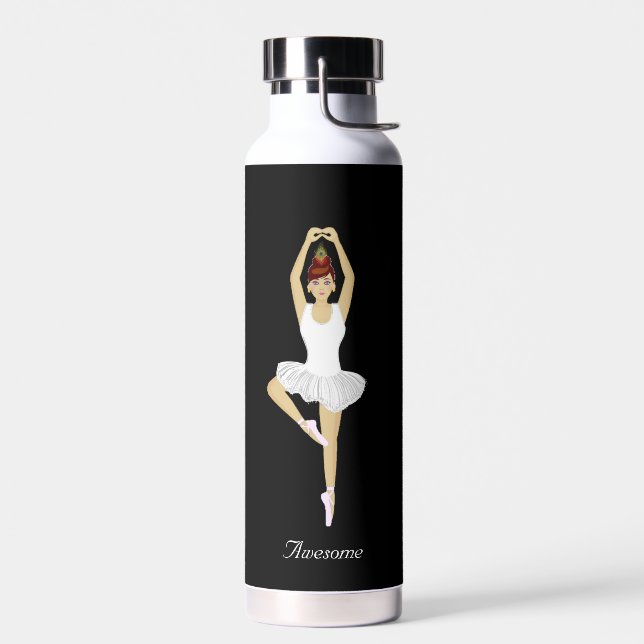 Bouteille D'eau Danseur de ballet sur fond noir (Gauche)