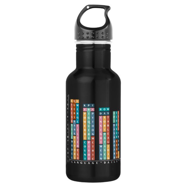 Bouteille D'eau Data Is My Love - Analystes & Data Scientist (Devant)