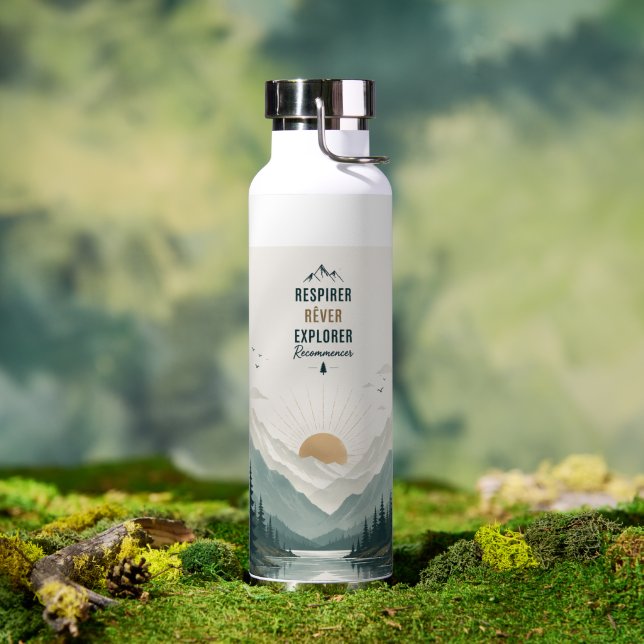 Bouteille d'eau d'aventure du lac de montagne (Extérieur (pivotée))
