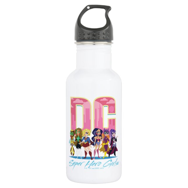 Bouteille D'eau DC Super Hero Girls Lineup (Devant)