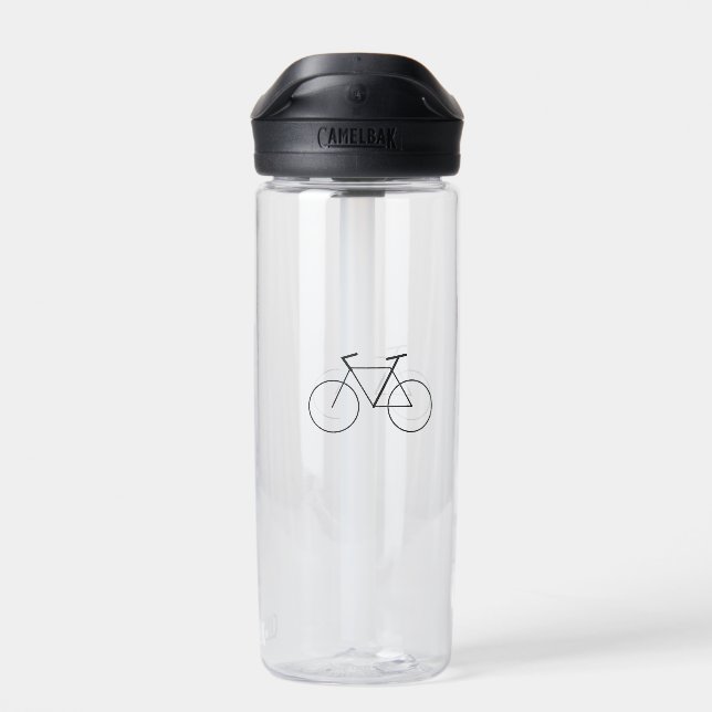 Bouteille d'eau de 60 cl avec design de vélo épuré (Arrière)