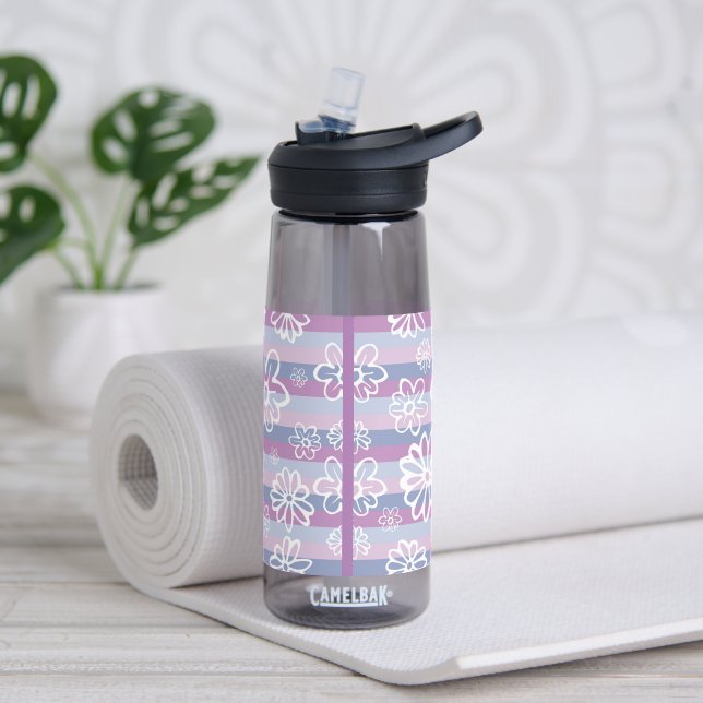Bouteille d'eau de Camelbak Floral violet et blanc (Évier)