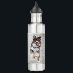 Bouteille d'eau de chien - Photo personnalisée de<br><div class="desc">Obtenez à votre meilleur ami sa propre bouteille d'eau photo personnalisée !
Ajoutez la photo de votre chien et personnalisez le nom.</div>