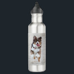 Bouteille d'eau de chien - Photo personnalisée de<br><div class="desc">Obtenez à votre meilleur ami sa propre bouteille d'eau photo personnalisée !
Ajoutez la photo de votre chien et personnalisez le nom.</div>
