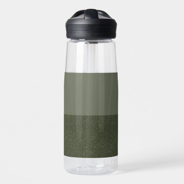 Bouteille d'eau de dégradé vert mousse personnalis (Avant)