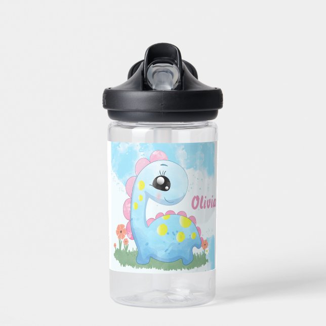 Bouteille d'eau de dinosaure mignon (Avant)