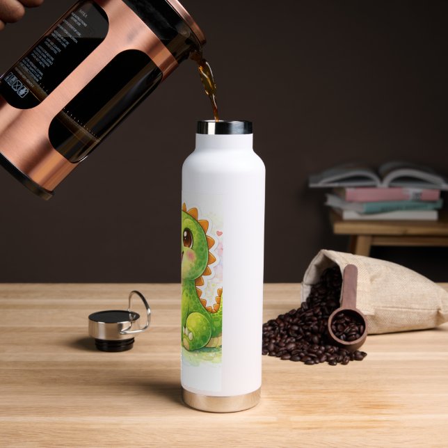 Bouteille d'eau de dinosaure mignon (Gym)