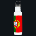 Bouteille d'eau de drapeau du Portugal<br><div class="desc">La bouteille d'eau contient le drapeau du Portugal.</div>