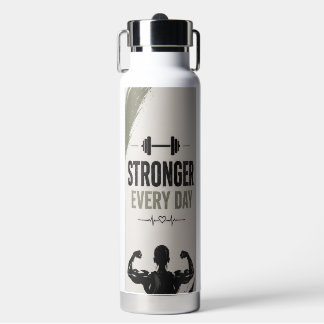 Bouteille d'eau de fitness Plus forte chaque jour