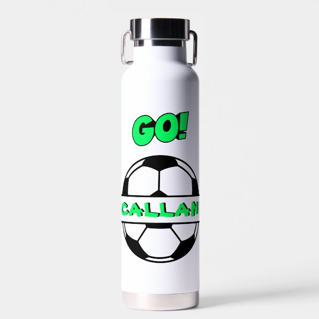 Bouteille d'eau de football en acier inoxydable (2 (Avant)