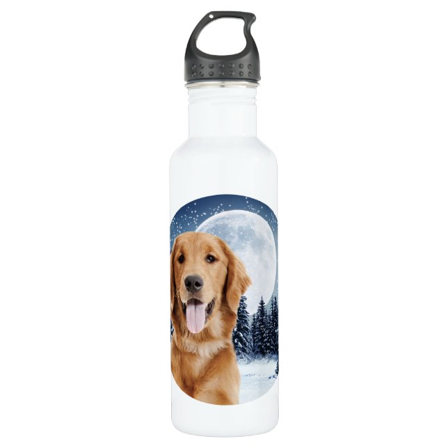 Bouteille d'eau de golden retriever (Devant)