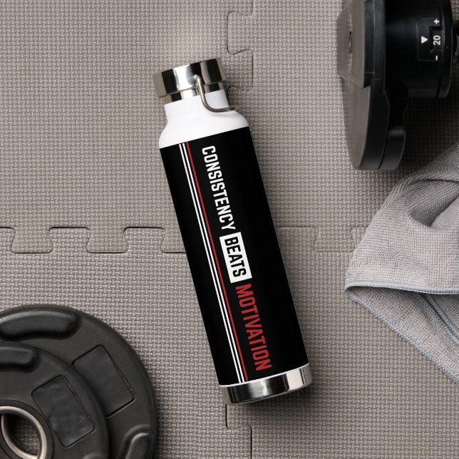 Bouteille d'eau de gym Thor : La constance vaut mi (Salle de sport (pivotée))