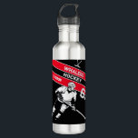 Bouteille d'eau de hockey personnalisée<br><div class="desc">Personnalisez cette bouteille d'eau de hockey avec votre nom d'équipe,  le nom et le numéro de votre joueur Ne saisissez aucun nom ou numéro si vous ne voulez pas de nom ou de numéro</div>