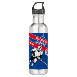 Bouteille d'eau de hockey personnalisée