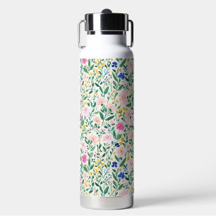 Bouteille d'eau de jardin floral coloré