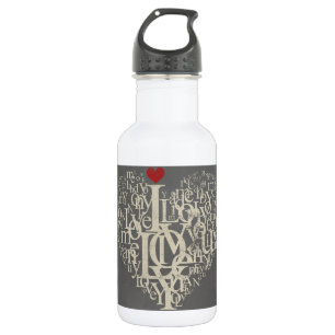 Bouteille d'eau de l'amour
