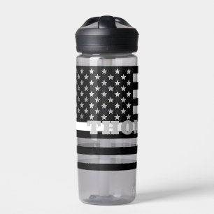 Bouteille d'eau de ligne blanche mince EMT
